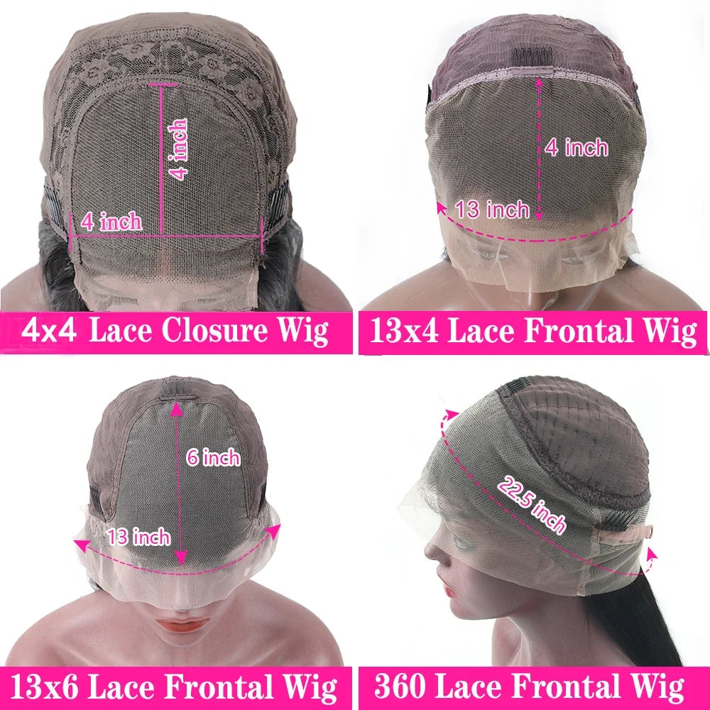 Perruque Lace Frontal Wig naturelle Body Wave à reflets, cheveux humains, 13x6 Hd